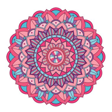 Beyaz arkaplanda mandala desenleri