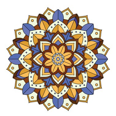 Beyaz arkaplanda mandala desenleri