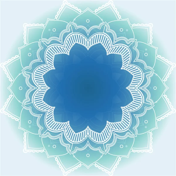 Patrones de mandala sobre fondo azul — Archivo Imágenes Vectoriales