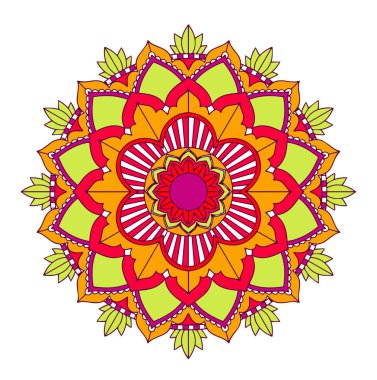 İzole edilmiş arkaplanda mandala desenleri