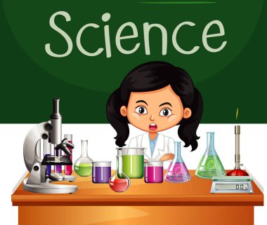 Laboratuvarda çalışan bilim adamı. 