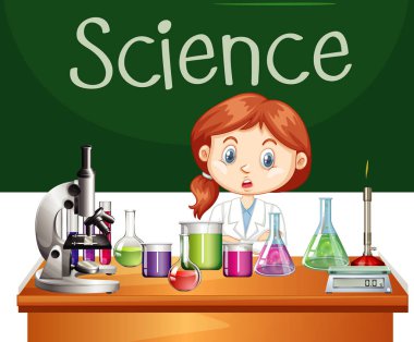 Laboratuvarda çalışan bilim adamı.