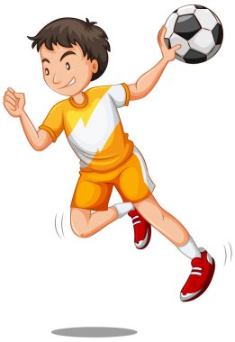 Tek başına top atan bir adam.