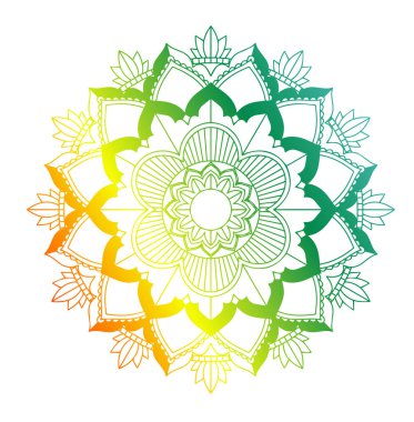 İzole edilmiş arkaplanda mandala desenleri