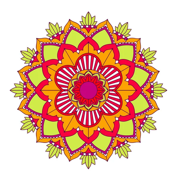 Patrones de mandala sobre fondo aislado — Vector de stock