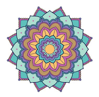 İzole edilmiş arkaplanda mandala desenleri