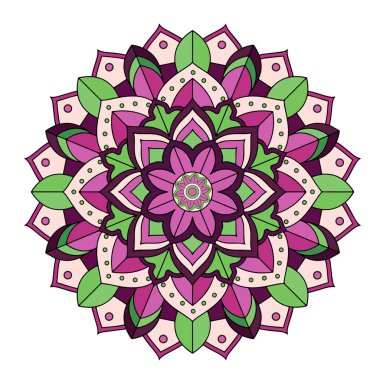 İzole edilmiş arkaplanda mandala desenleri