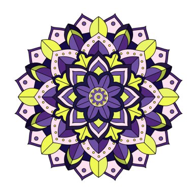 İzole edilmiş arkaplanda mandala desenleri