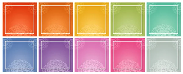 Background template with mandala designs — Stock Vector