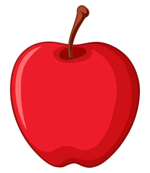 Pomme rouge sur fond blanc — Image vectorielle
