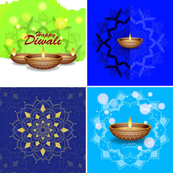 Modèle de fond avec dessins mandala — Image vectorielle