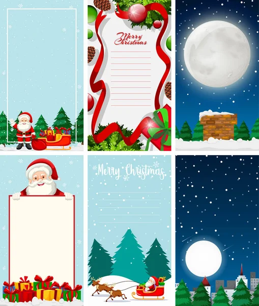 Background templates with christmas theme — Stock Vector