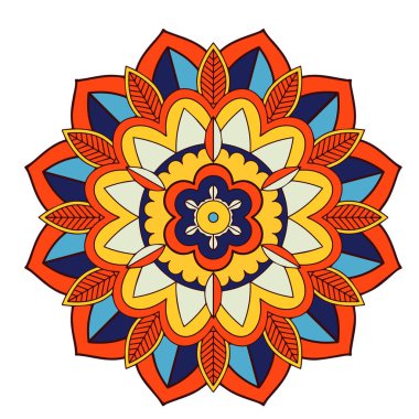 Beyaz arkaplanda mandala desenleri