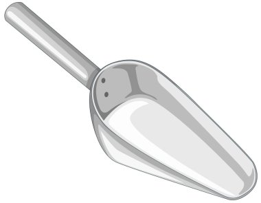 Beyaz arkaplanda metal kaşık