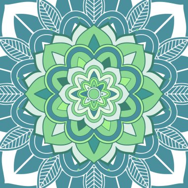 Mavi arkaplanda mandala desenleri