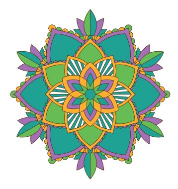 İzole edilmiş arkaplanda mandala desenleri