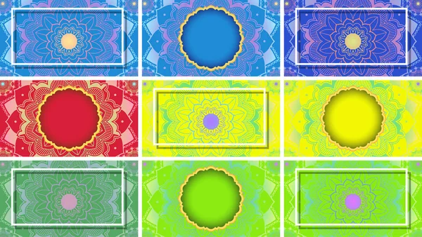 Background template with mandala designs — Stock Vector