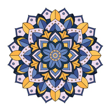 İzole edilmiş arkaplanda mandala desenleri