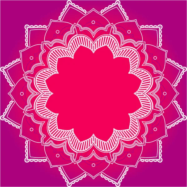 Patrones de mandala sobre fondo rosa — Vector de stock