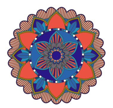 Beyaz arkaplanda mandala desenleri