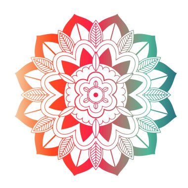 İzole edilmiş arkaplanda mandala desenleri