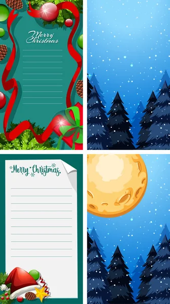 Background templates with christmas theme — Stock Vector