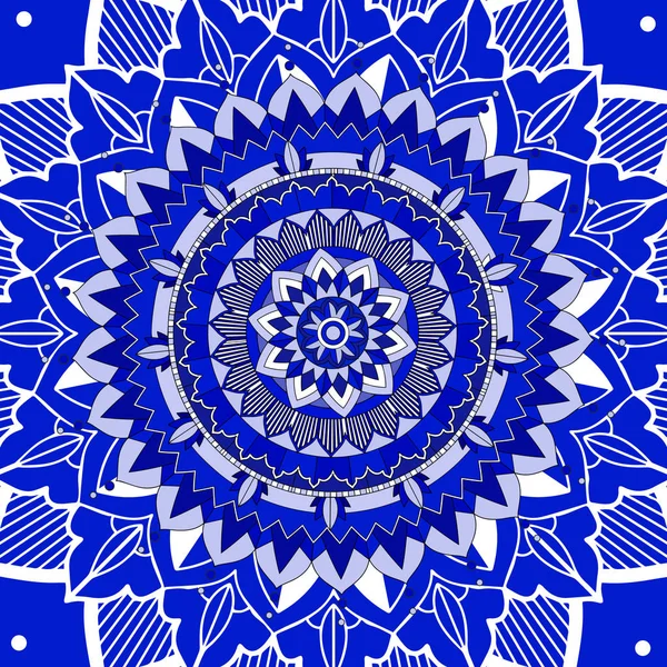 Mandala patterns on blue background — Stock Vector