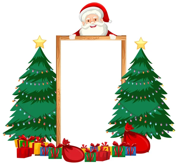 Christmas theme with Santa and presents — Stock Vector