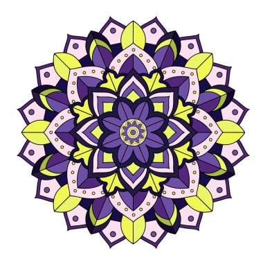 İzole edilmiş arkaplanda mandala desenleri