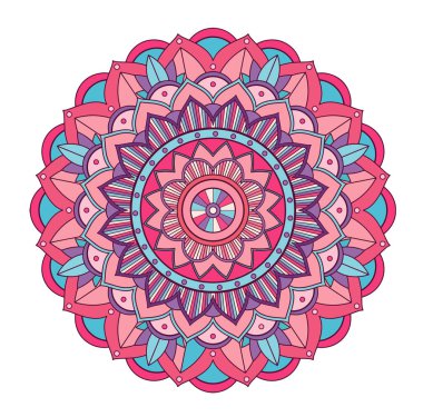 İzole edilmiş arkaplanda mandala desenleri