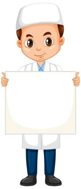 Tecrit edilmiş bir geçmişe sahip bilim elbisesi içindeki Müslüman çocuk.