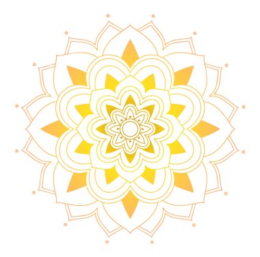 İzole edilmiş arkaplanda mandala desenleri