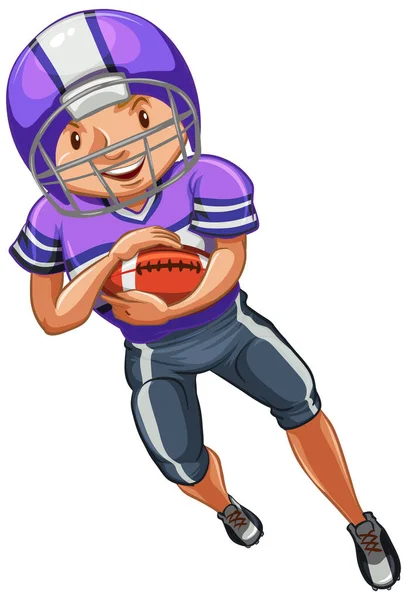 Athlete doing rugby on white background — Stock Vector