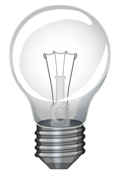 白色背景上的单个灯泡 — 图库矢量图片