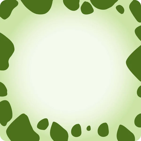 Modèle de cadre avec motif de vache en vert — Image vectorielle