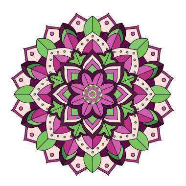 İzole edilmiş arkaplanda mandala desenleri