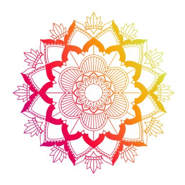 İzole edilmiş arkaplanda mandala desenleri