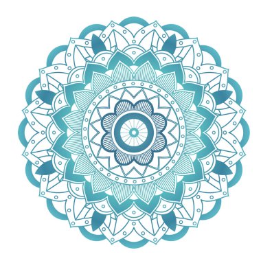 İzole edilmiş arkaplanda mandala desenleri