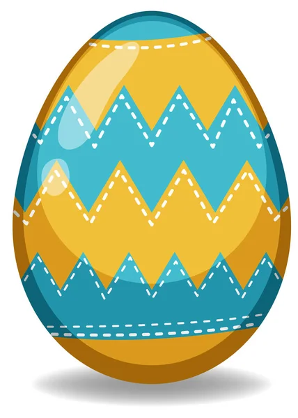 Velikonoční téma s zdobeným vejcem v barevných vzorech — Stockový vektor