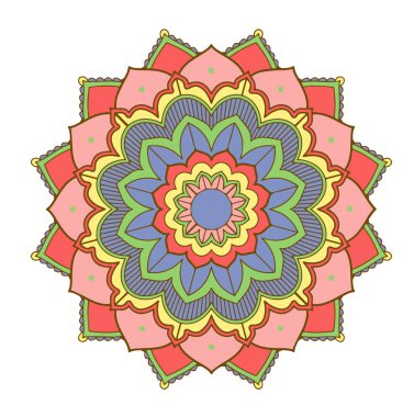 İzole edilmiş arkaplanda mandala desenleri