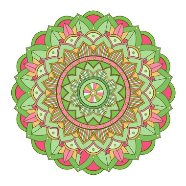 Beyaz arkaplanda mandala desenleri