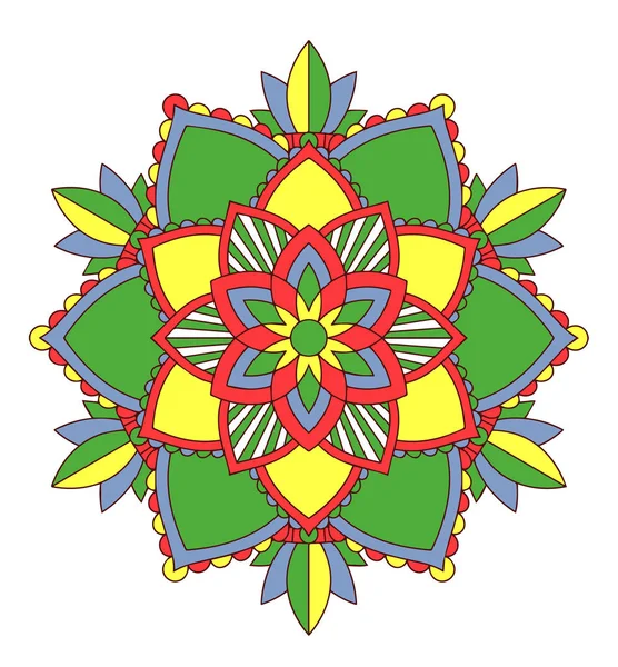 Modèles de mandala sur fond blanc — Image vectorielle