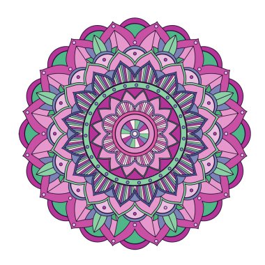 Beyaz arkaplanda mandala desenleri