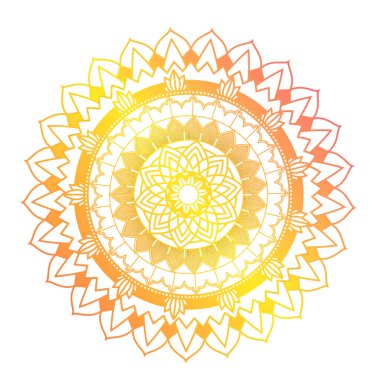 İzole edilmiş arkaplanda mandala desenleri