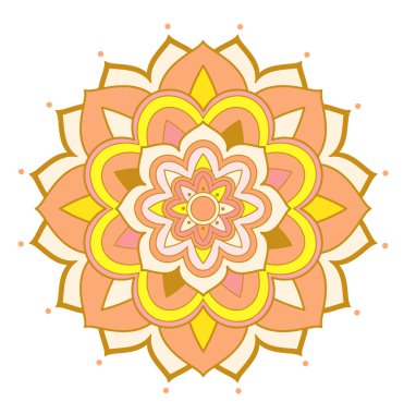 İzole edilmiş arkaplanda mandala desenleri