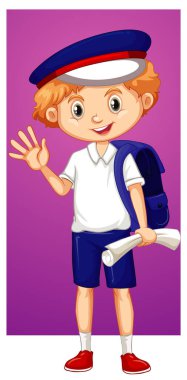 Mutlu çocuk sallanan el