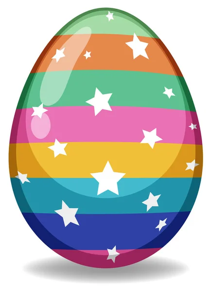 Tema Pascua con huevo decorado en patrones de colores — Vector de stock