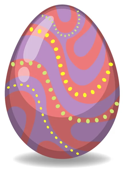 Пасхальная тема с украшенным яйцом в красочных узорах — стоковый вектор