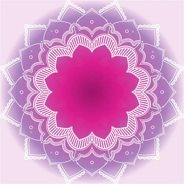 Patrones de mandala sobre fondo púrpura — Vector de stock