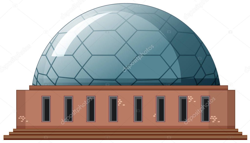 Single building with round roof